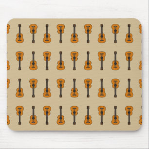 Simple Acoustic Guitar Cartoon Mouse Pad