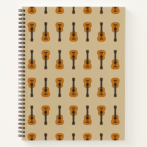 Simple Acoustic Guitar Cartoon Notebook