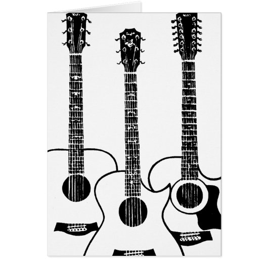 simple acoustic guitars cards (Front)