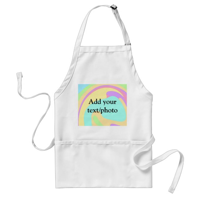 Simple acrylic pour marble add your text name cust adult apron (Front)