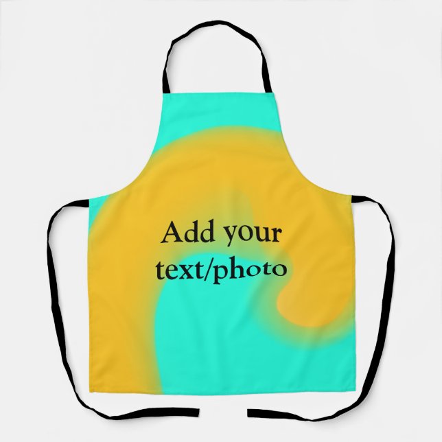 Simple acrylic pour marble add your text name cust apron (Front)