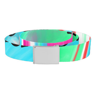 Simple acrylic pour marble add your text name cust belt