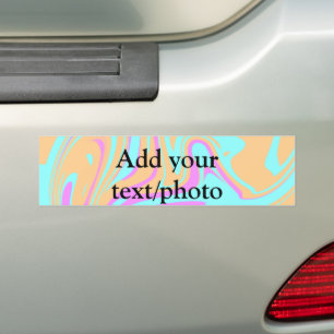 Simple acrylic pour marble add your text name cust bumper sticker