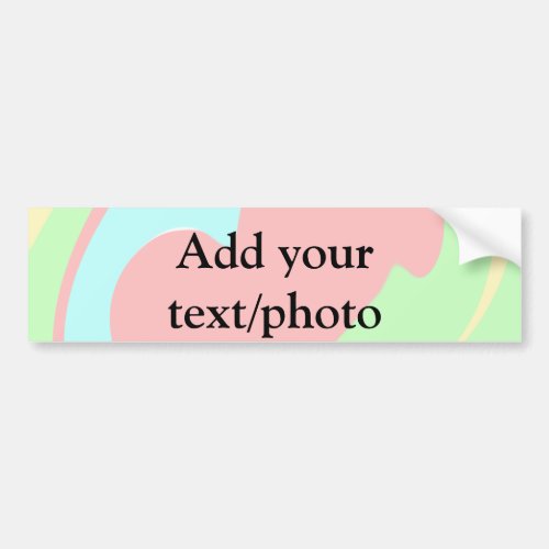 Simple acrylic pour marble add your text name cust bumper sticker