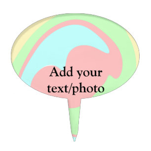 Simple acrylic pour marble add your text name cust cake topper
