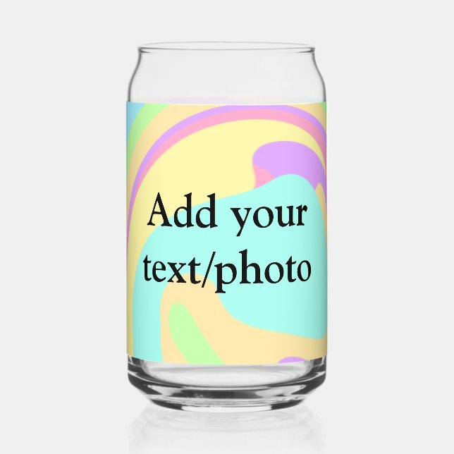 Simple acrylic pour marble add your text name cust can glass (Front)