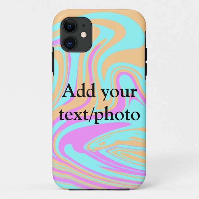 Simple acrylic pour marble add your text name cust Case-Mate iPhone case (Back)