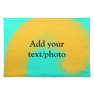 Simple acrylic pour marble add your text name cust cloth placemat