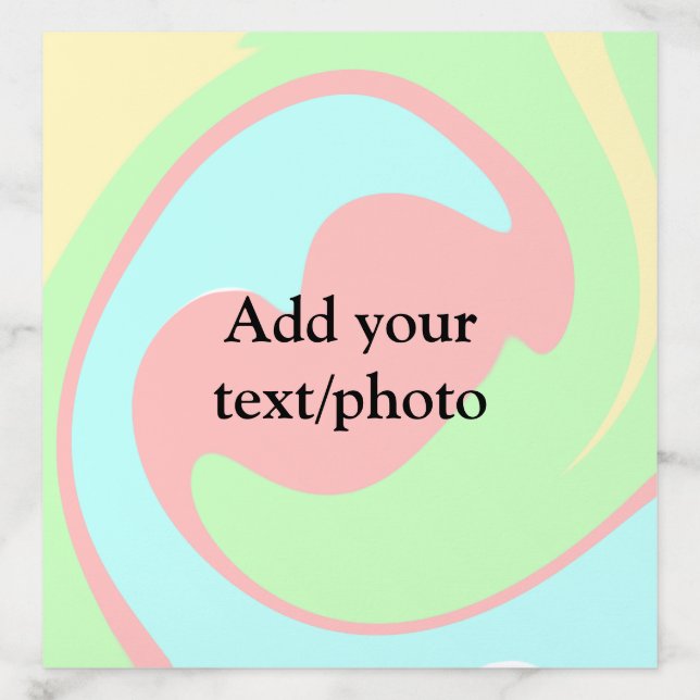 Simple acrylic pour marble add your text name cust envelope liner (Design)
