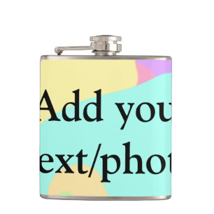 Simple acrylic pour marble add your text name cust flask