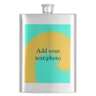 Simple acrylic pour marble add your text name cust flask