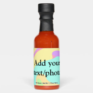 Simple acrylic pour marble add your text name cust hot sauces