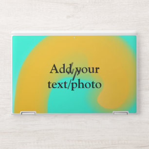 Simple acrylic pour marble add your text name cust HP laptop skin