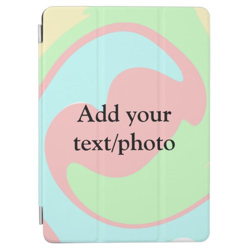 Simple acrylic pour marble add your text name cust iPad air cover