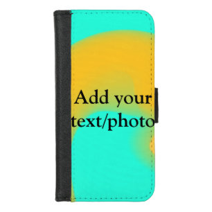 Simple acrylic pour marble add your text name cust iPhone 8/7 wallet case