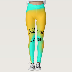 Simple acrylic pour marble add your text name cust leggings