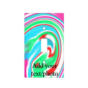 Simple acrylic pour marble add your text name cust light switch cover