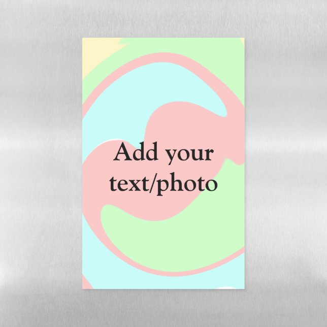 Simple acrylic pour marble add your text name cust magnetic dry erase sheet (Vertical)