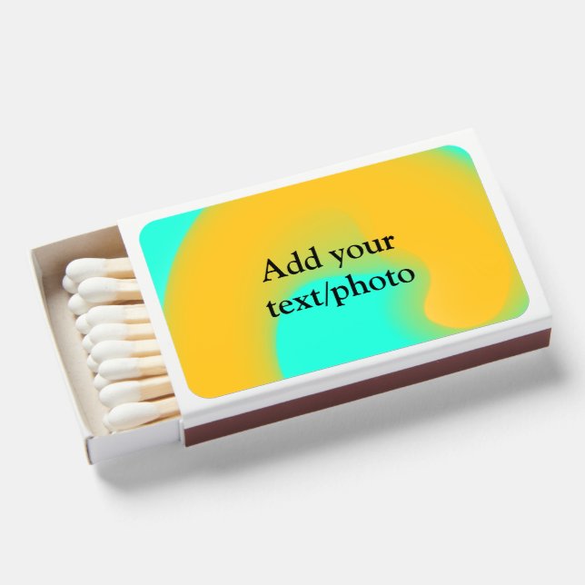 Simple acrylic pour marble add your text name cust matchboxes (Front Open)