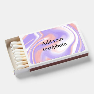 Simple acrylic pour marble add your text name cust matchboxes