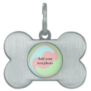 Simple acrylic pour marble add your text name cust pet ID tag