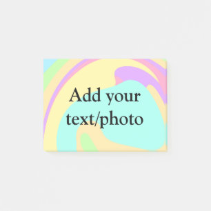 Simple acrylic pour marble add your text name cust post-it notes