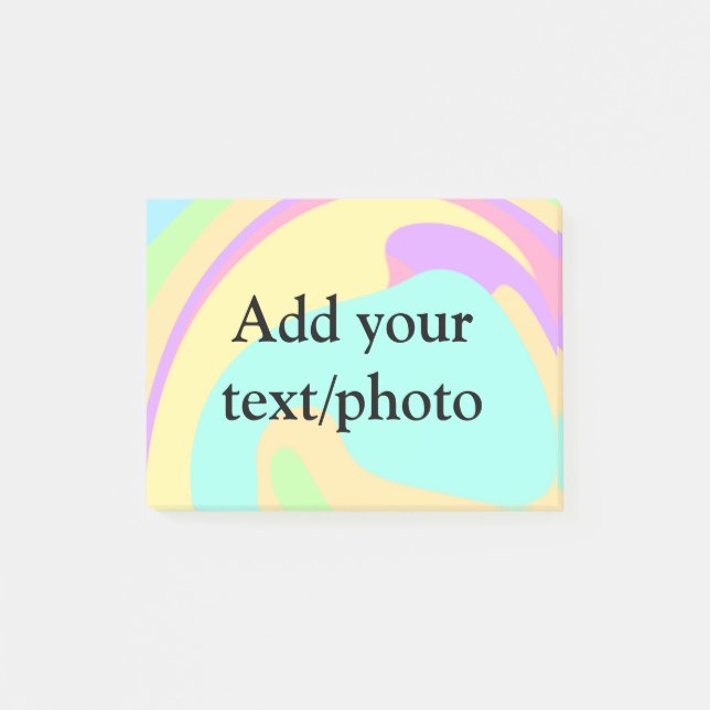 Simple acrylic pour marble add your text name cust post-it notes (Front)