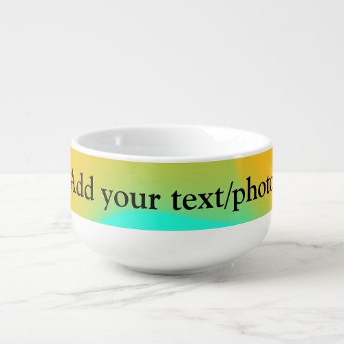 Simple acrylic pour marble add your text name cust soup mug