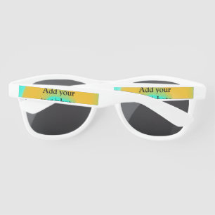 Simple acrylic pour marble add your text name cust sunglasses