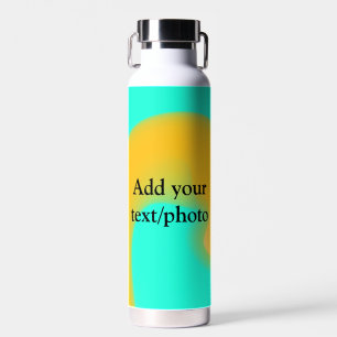 Simple acrylic pour marble add your text name cust water bottle