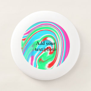Simple acrylic pour marble add your text name cust Wham-O frisbee