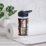 Simple add 10 photo collage black water bottle<br><div class="desc">CamelBak Eddy® water bottle.
Gift idea.
Photo collage.
Replace the ten photos with your own.
Black background.</div>