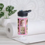 Simple add 10 photo collage pink water bottle<br><div class="desc">CamelBak Eddy® water bottle.
Gift idea.
Photo collage.
Replace the ten photos with your own.
Pink background.</div>