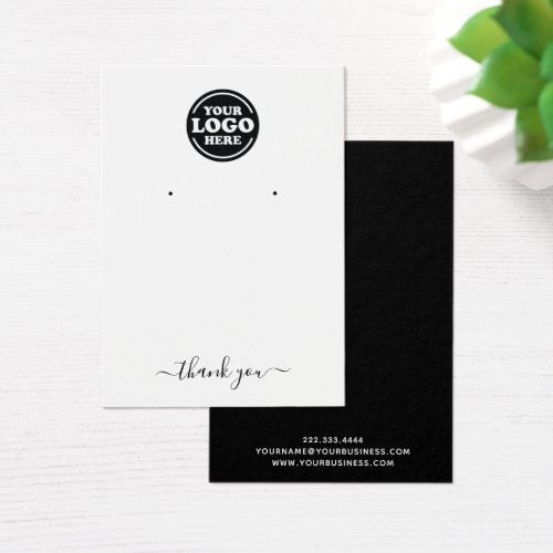 Simple Add Logo Jewelry Earring Display Card