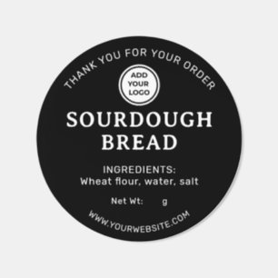 Simple Add Logo Minimalist Sourdough Bread Sticker