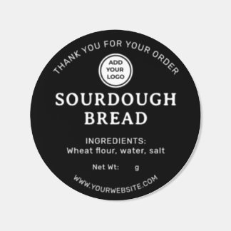 Simple Add Logo Minimalist Sourdough Bread Sticker