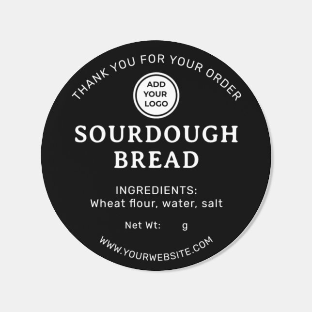 Simple Add Logo Minimalist Sourdough Bread Sticker (Single)