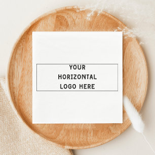 Simple Add Your Horizontal Logo 3:1 Ratio Custom Napkins