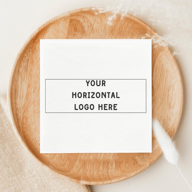 Simple Add Your Horizontal Logo 3:1 Ratio Custom Napkins (Creator Uploaded)