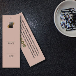 Simple Add Your Logo Blush Clothing Price tag