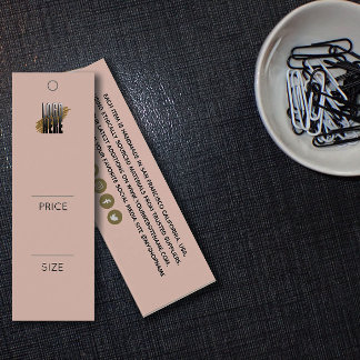 Simple Add Your Logo Blush Clothing Price tag