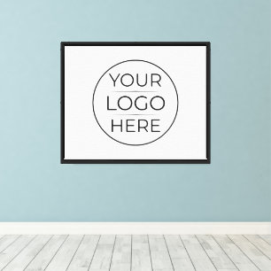 Simple Add Your Logo Business Canvas Print