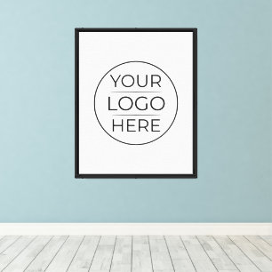 Simple Add Your Logo Business Canvas Print