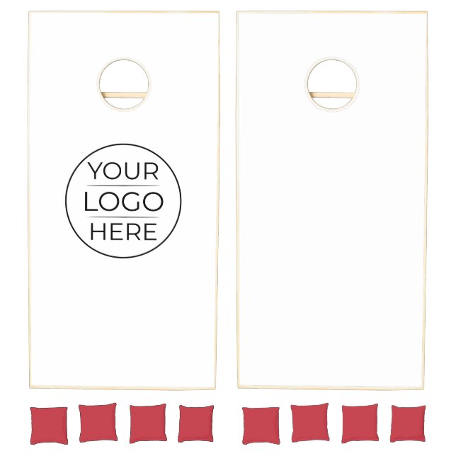 Simple Add Your Logo Business Cornhole Set (Set)