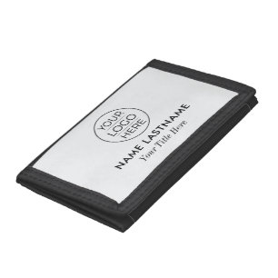 Simple Add Your Logo Business Tri-fold Wallet