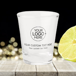 Simple Add Your Logo Clean Typography  Shot Glass