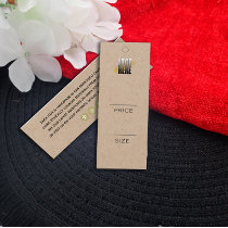 Simple Add Your Logo  Kraft Clothing Price tag