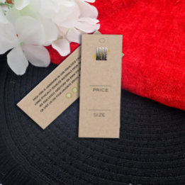 Simple Add Your Logo Kraft Clothing Price tag