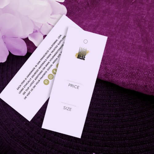 Simple Add Your Logo Lavender Clothing Price tag