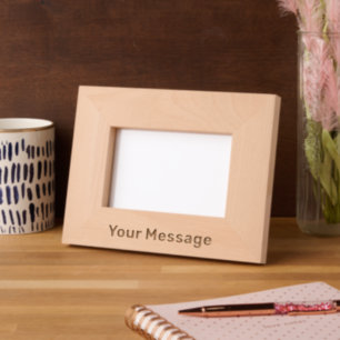 Simple Add Your Message Text Template Engraved Frames